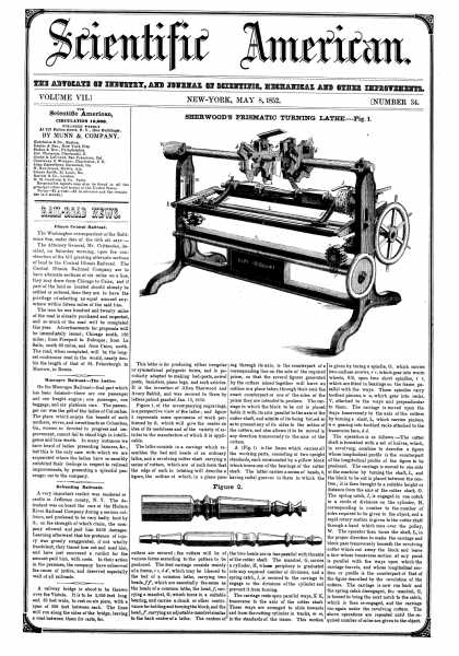 Scientific American - May 8, 1852 (vol. 7, #34)