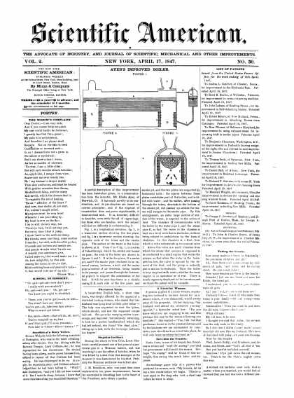 Scientific American - April 17, 1847 (vol. 2, #30)