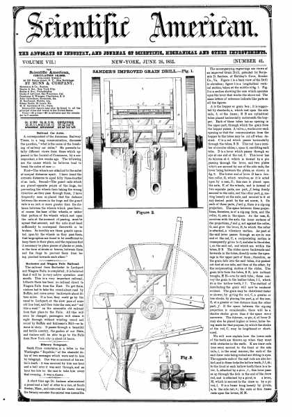 Scientific American - June 26, 1852 (vol. 7, #41)