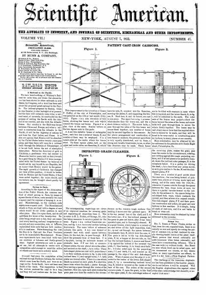 Scientific American - Aug 7, 1852 (vol. 7, #47)