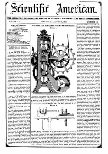 Scientific American - Aug 21, 1852 (vol. 7, #49)