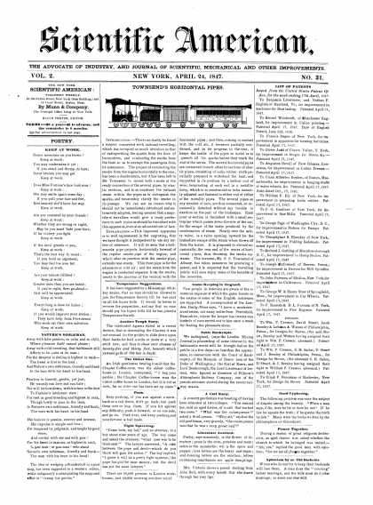 Scientific American - April 24, 1847 (vol. 2, #31)