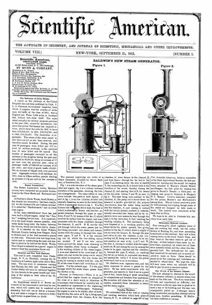 Scientific American - September 25, 1852 (vol. 8, #2)