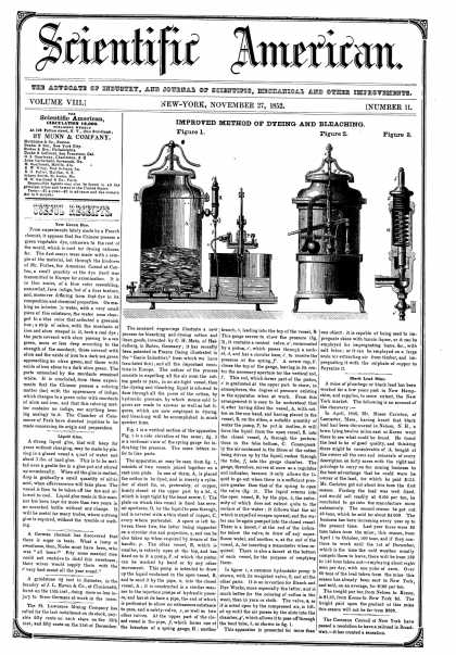 Scientific American - November 27, 1852 (vol. 8, #11)