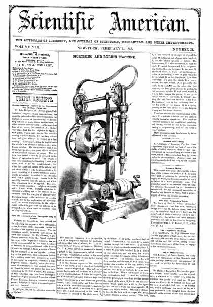 Scientific American - February 5, 1853 (vol. 8, #21)