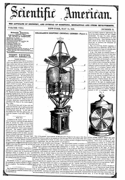 Scientific American - May 14, 1853 (vol. 8, #35)