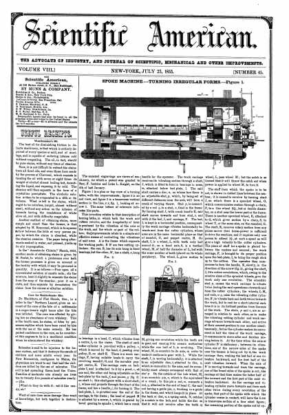 Scientific American - July 23, 1853 (vol. 8, #45)