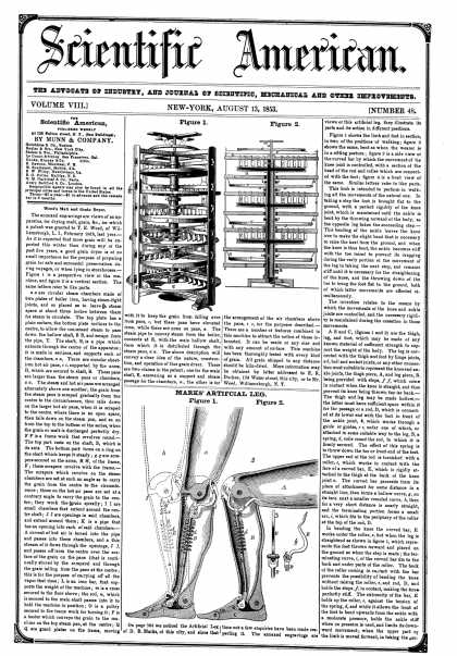 Scientific American - August 13, 1853 (vol. 8, #48)