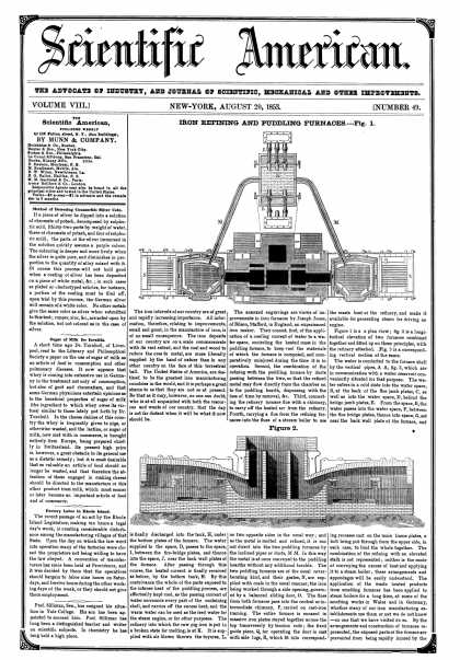 Scientific American - August 20, 1853 (vol. 8, #49)