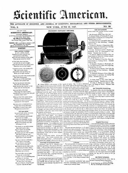 Scientific American - June 19, 1847 (vol. 2, #39)