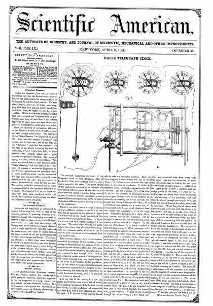 Scientific American - Apr. 8, 1854 (vol. 9, #30)