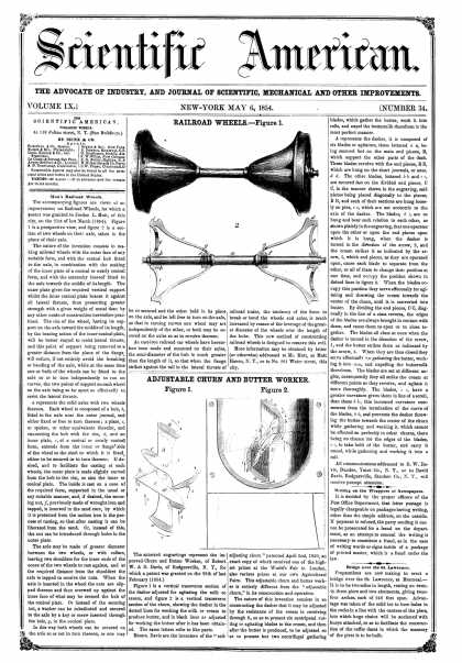 Scientific American - May 6, 1854 (vol. 9, #34)