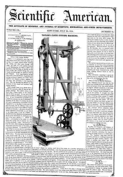 Scientific American - July 22, 1854 (vol. 9, #45)