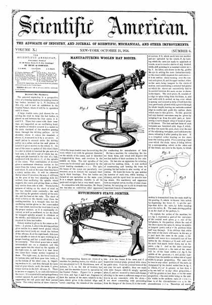 Scientific American - Oct 21, 1854 (vol. 10, #6)