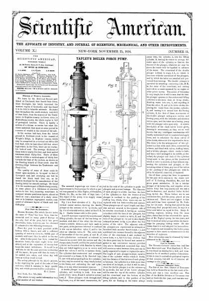 Scientific American - Nov 25, 1854 (vol. 10, #11)