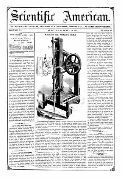 Scientific American - Jan 20, 1855 (vol. 10, #19)