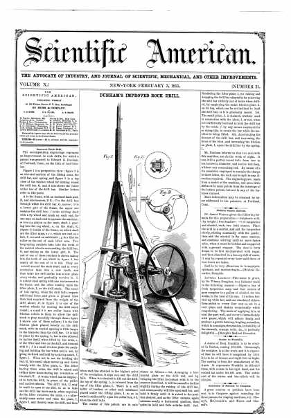 Scientific American - Feb 3, 1855 (vol. 10, #21)