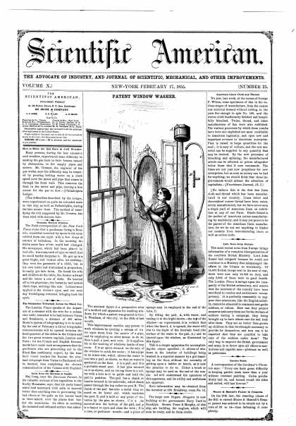 Scientific American - Feb 17, 1855 (vol. 10, #23)