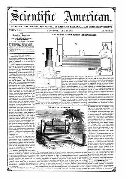 Scientific American - July 21, 1855 (vol. 10, #45)