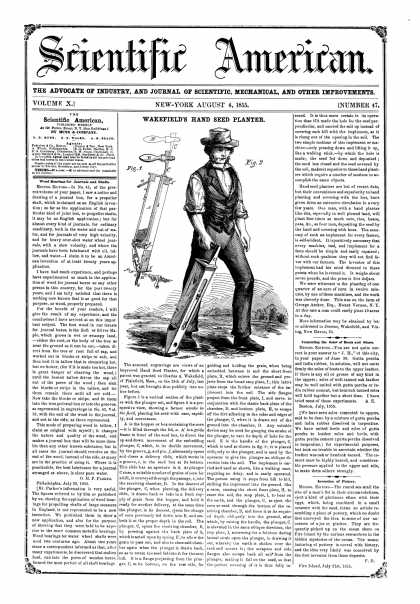 Scientific American - Aug 4, 1855 (vol. 10, #47)