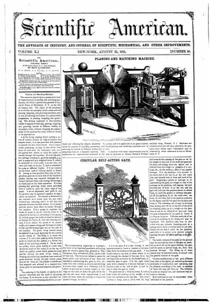 Scientific American - Aug 25, 1855 (vol. 10, #50)