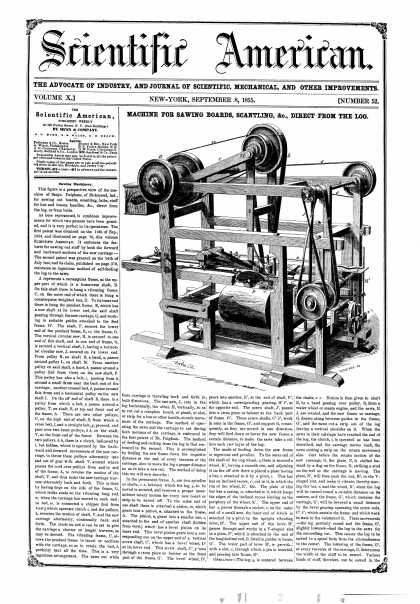 Scientific American - Sept 8, 1855 (vol. 10, #52)
