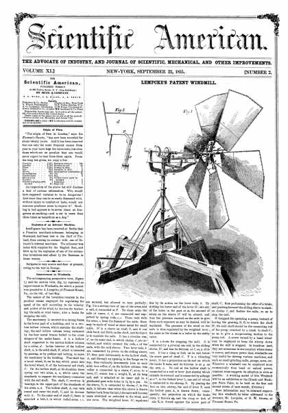 Scientific American - Sept 22, 1855 (vol. 11, #2)