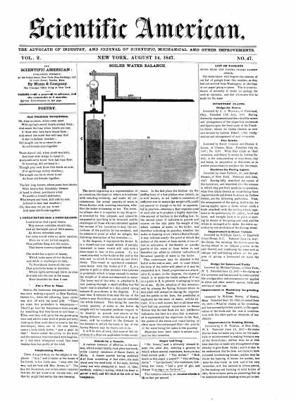 Scientific American - August 14, 1847 (vol. 2, #47)