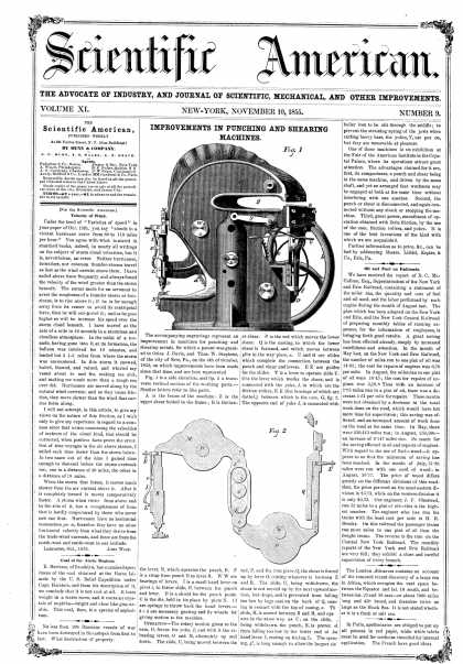 Scientific American - Nov 10, 1855 (vol. 11, #9)