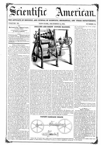 Scientific American - Dec 15, 1855 (vol. 11, #14)