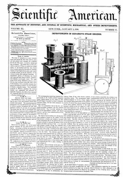 Scientific American - Jan 5, 1856 (vol. 11, #17)