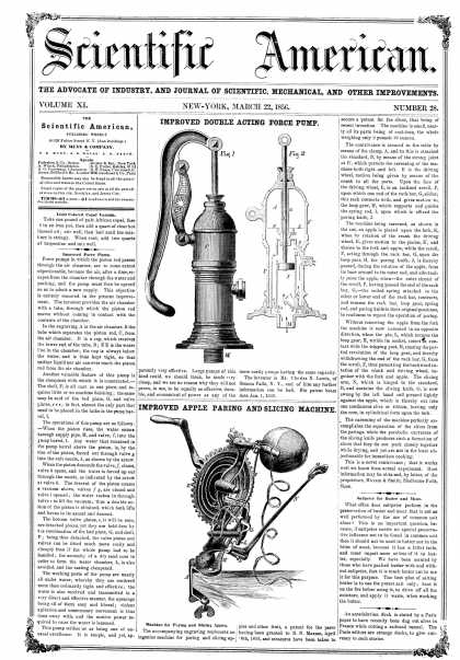 Scientific American - Mar 22, 1856 (vol. 11, #28)