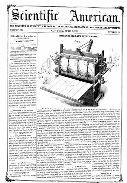 Scientific American - Apr 5, 1856 (vol. 11, #30)