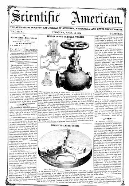 Scientific American - Apr 12, 1856 (vol. 11, #31)