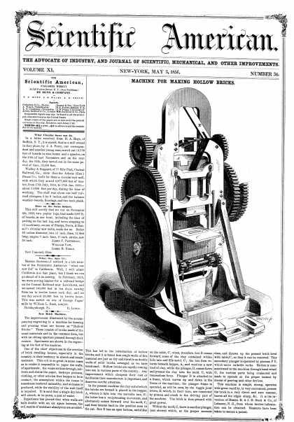Scientific American - May 3, 1856 (vol. 11, #34)