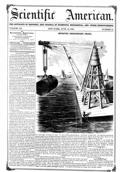 Scientific American - June 21, 1856 (vol. 11, #41)