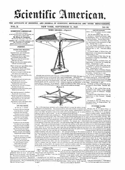 Scientific American - September 11, 1847 (vol. 2, #51)