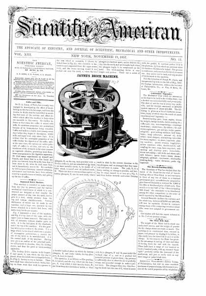 Scientific American - Nov 21, 1857 (vol. 13, #11)