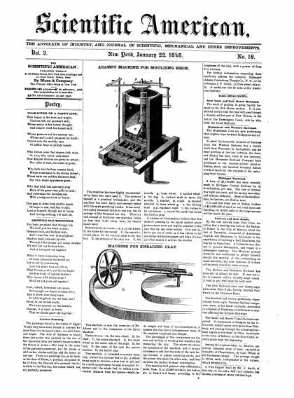 Scientific American - January 22, 1848 (vol. 3, #18)