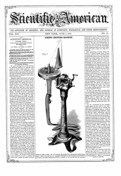 Scientific American - June 4, 1859 (vol. 14, #39)