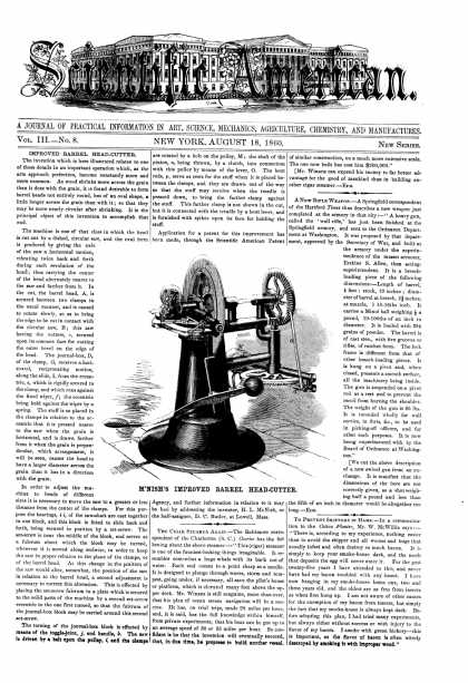Scientific American - Aug 18, 1860 (vol. 3, #8)