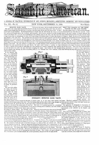 Scientific American - Sept 15, 1860 (vol. 3, #12)
