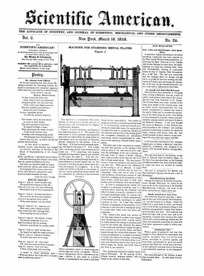 Scientific American - March 18, 1848 (vol. 3, #26)