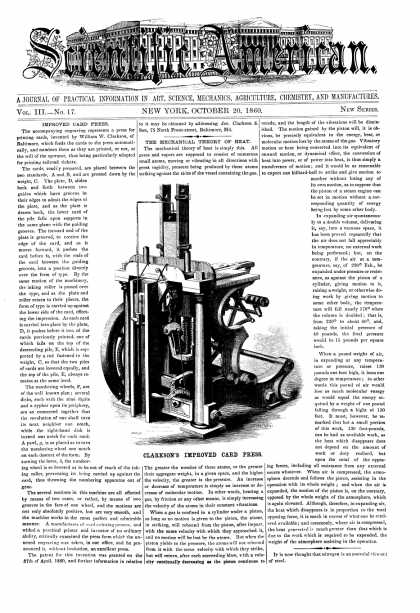 Scientific American - Oct 20, 1860 (vol. 3, #17)