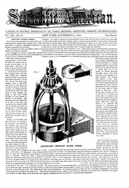 Scientific American - Nov 17, 1860 (vol. 3, #21)