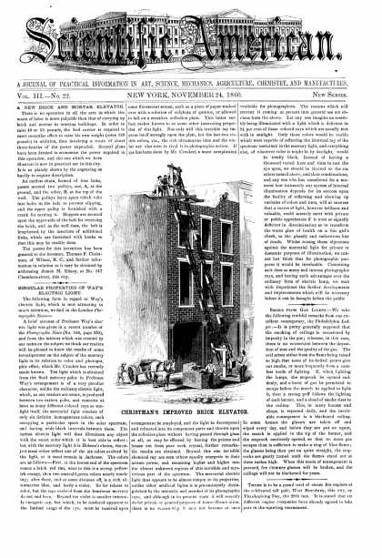 Scientific American - Nov 24, 1860 (vol. 3, #22)