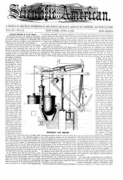Scientific American - Apr 6, 1861 (vol. 4, #14)