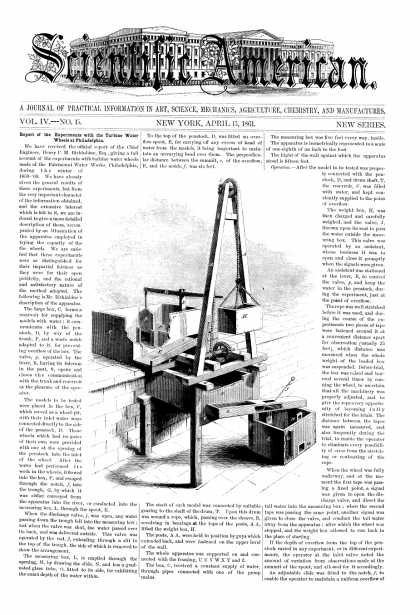 Scientific American - Apr 13, 1861 (vol. 4, #15)