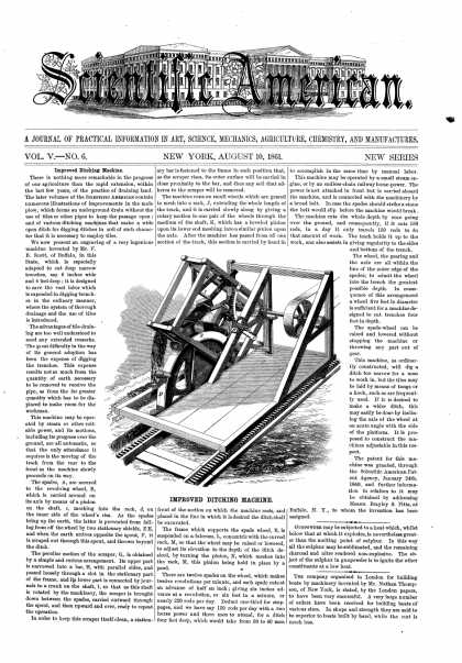 Scientific American - Aug 10, 1861 (vol. 5, #6)