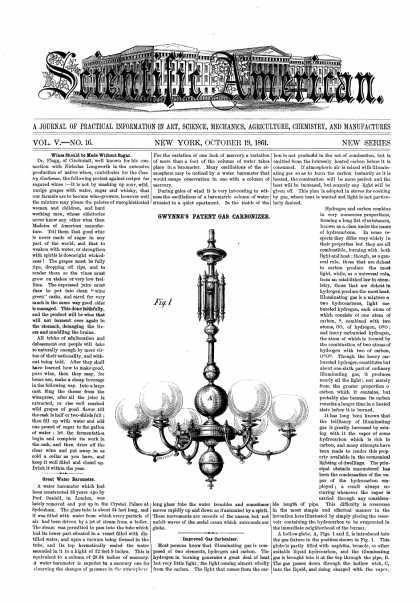 Scientific American - Oct 19, 1861 (vol. 5, #16)